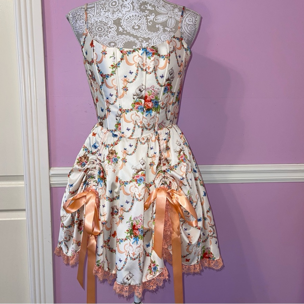 Dolls kill sugar thrillz corset dress fairycore cottage renaissance Lolita fairy